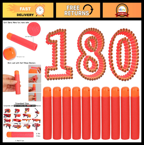 180 pcs mega dart refill - 180,